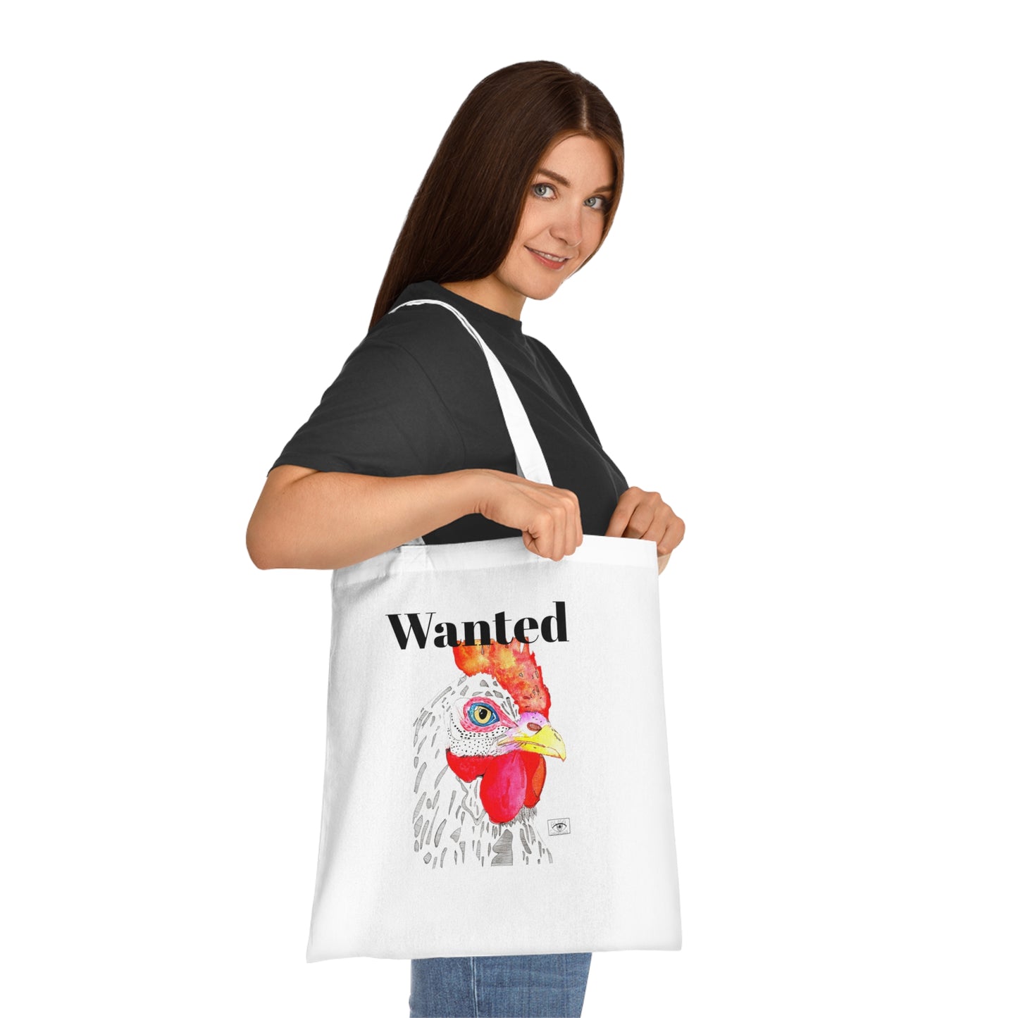 Wanted Rooster Cotton Tote Bag - Stylish Eco-Friendly Shopping Bag