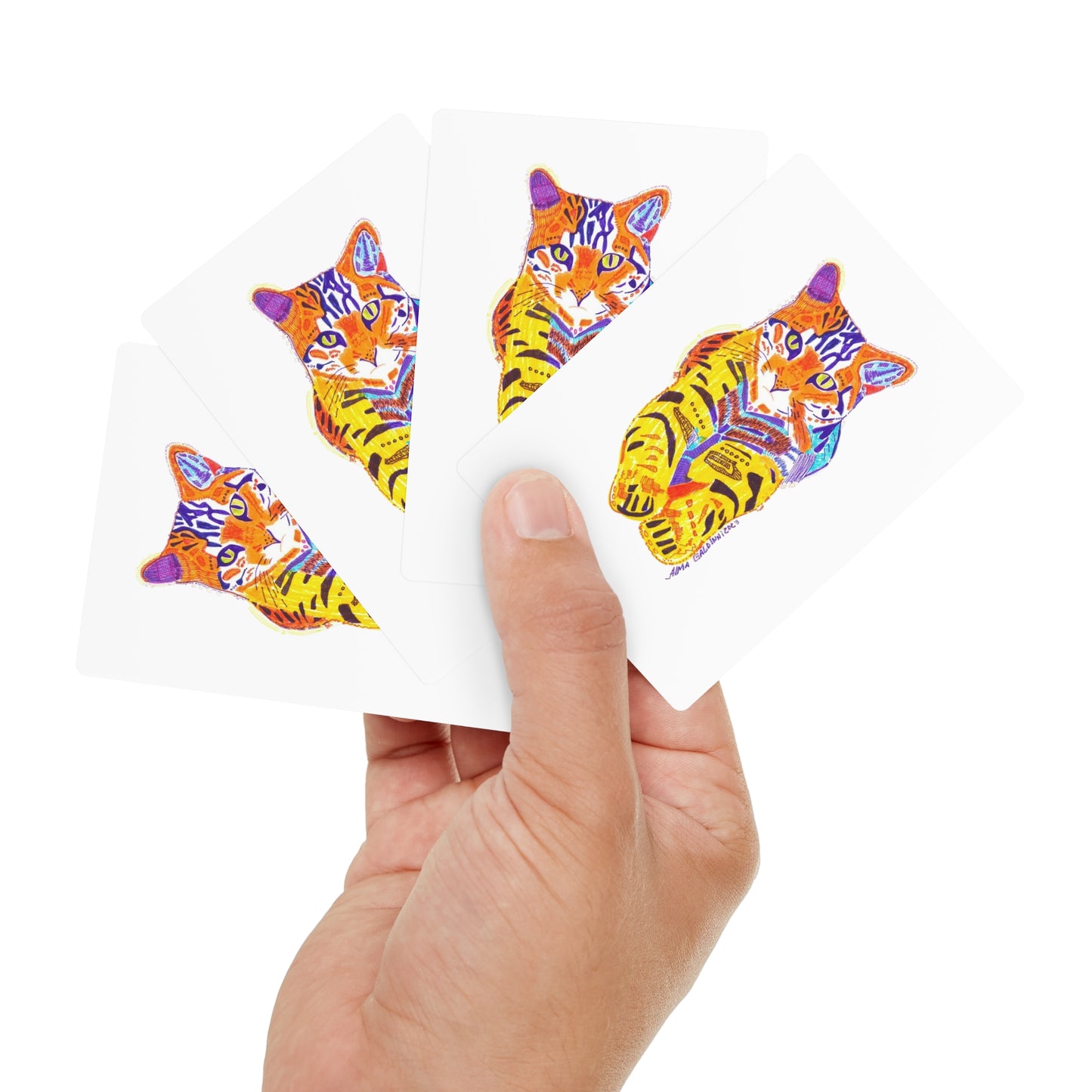 Colorful Cat Playing Cards Set - Unique Gift for Card Game Lovers