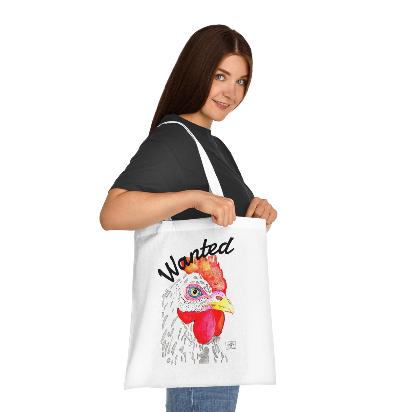 Whimsical Chicken Tote Bag - Eco-Friendly Cotton Carryall, Perfect Gift for Farmers, Animal Lovers, Unique Grocery Bag, Quirky Art Tote