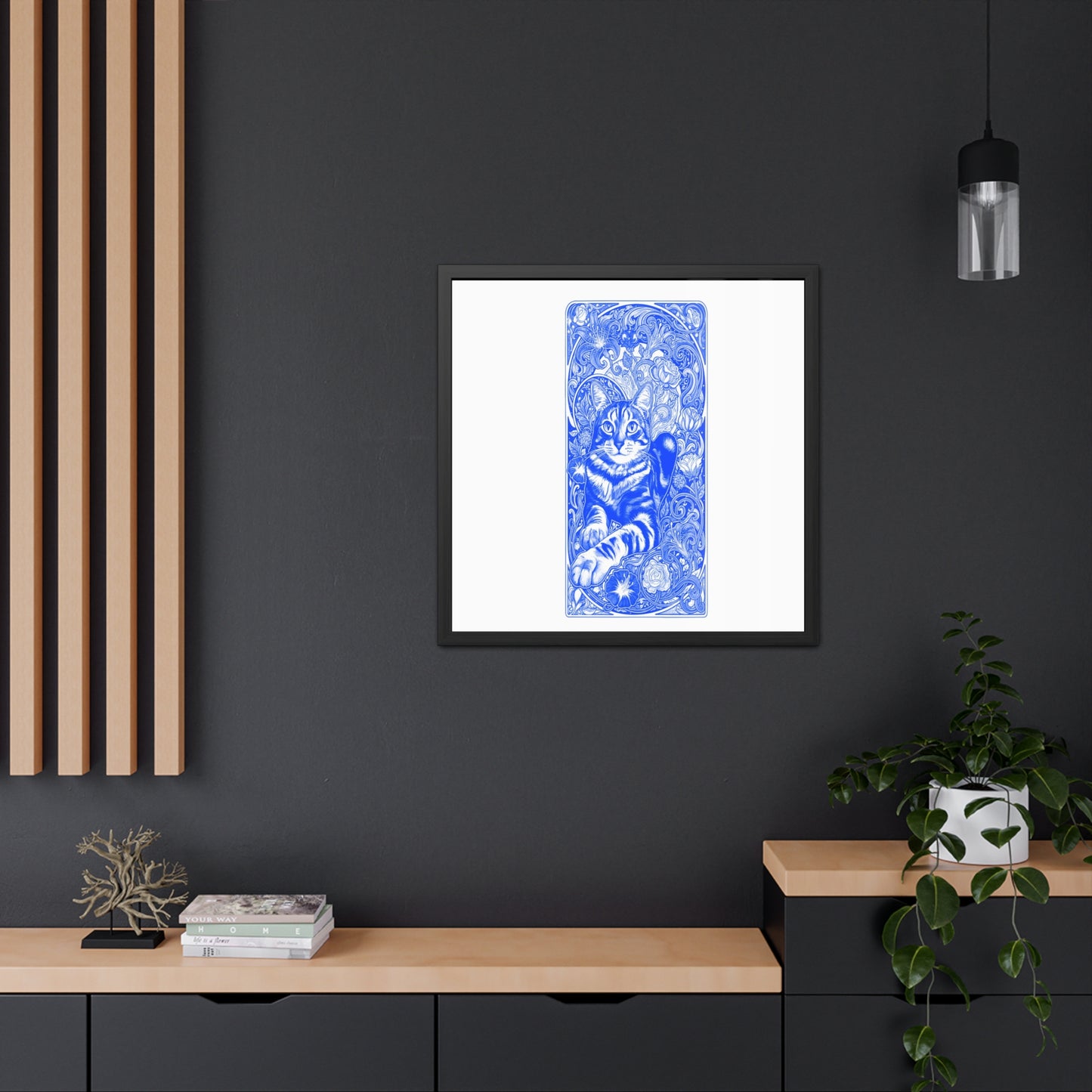 Art Nouveaux Cat Framed Posters