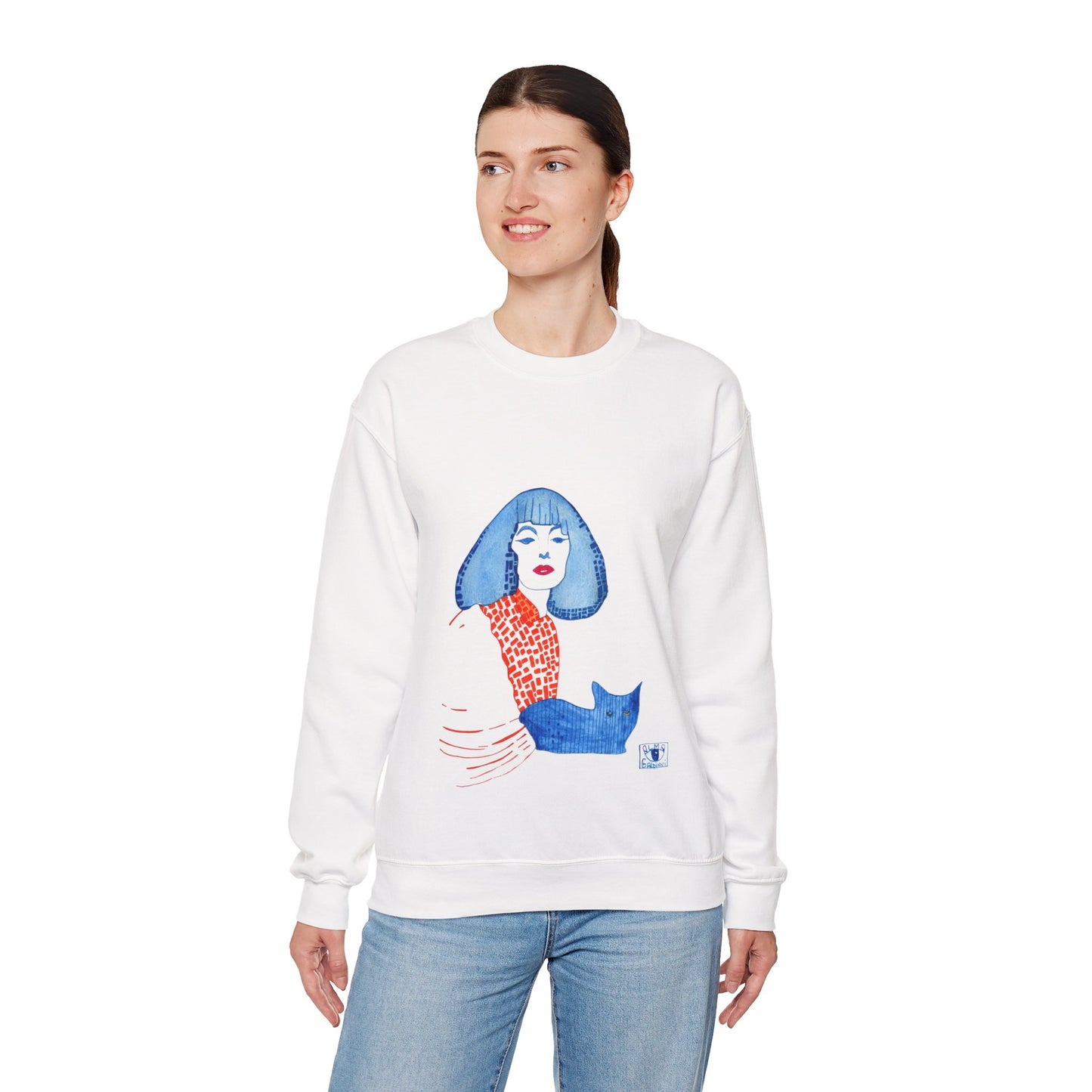 Artistic Cleopatra Cat Lover Sweatshirt