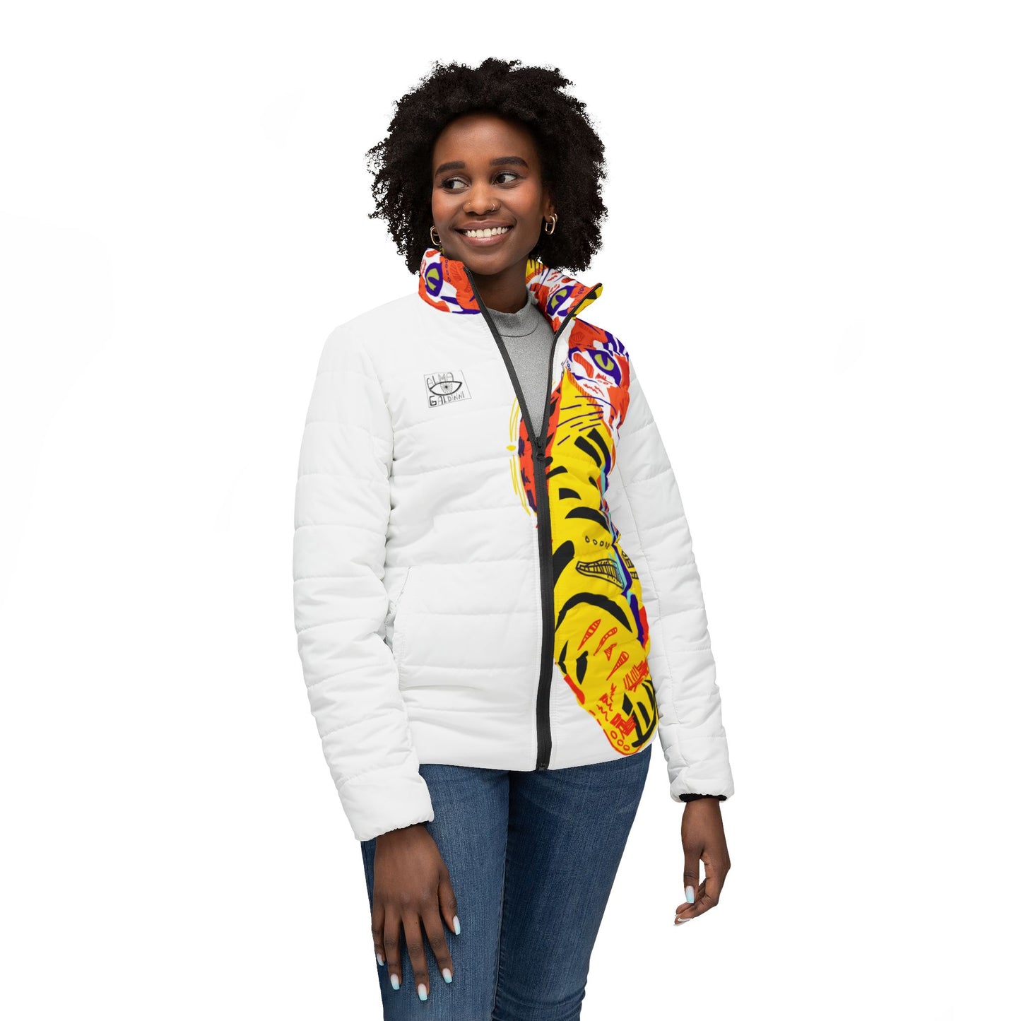 Tiger Cat Women’s Puffer Jacket (AOP)