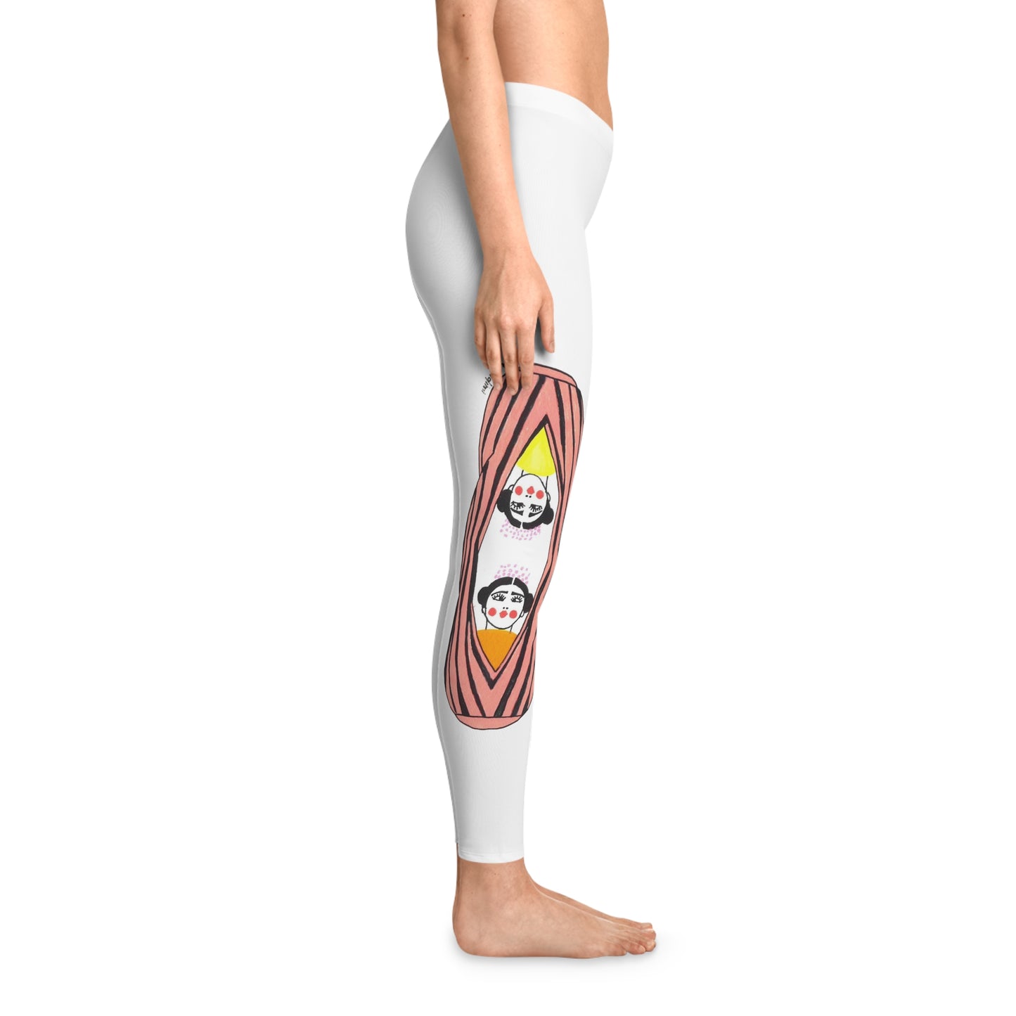 Twins Frida Stretchy Leggings for a Fun Vibe, Perfect for Yoga, Running, Everyday Wear, Gift for Her, Art-Inspired Leggings