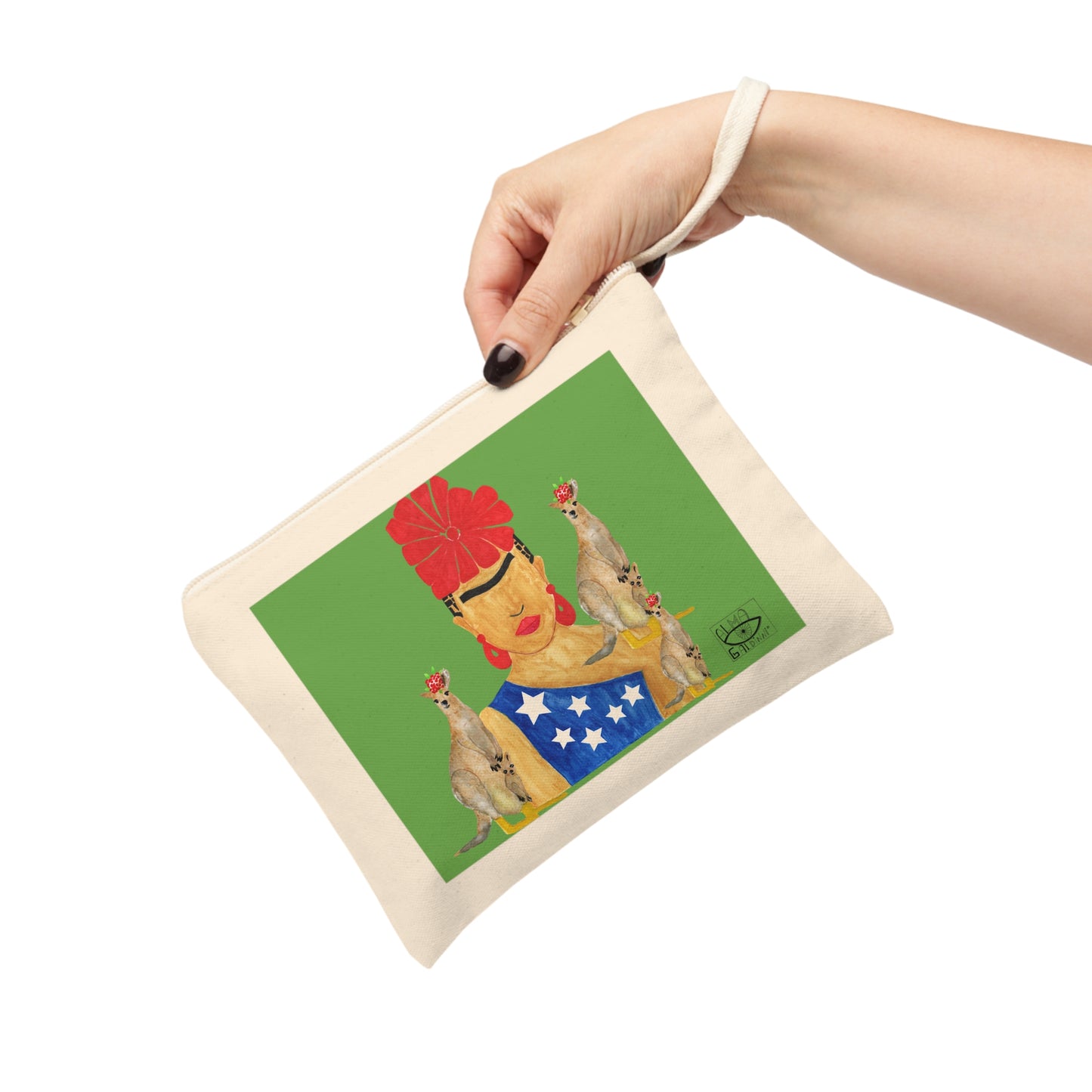 Frida kahlo in Australia Zipper Pouch - Unique Accessory for Her