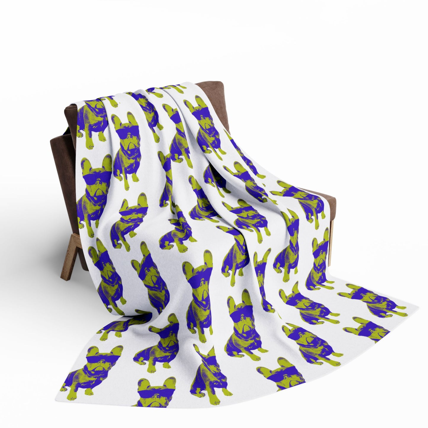 French Buldog Arctic Fleece Blanket