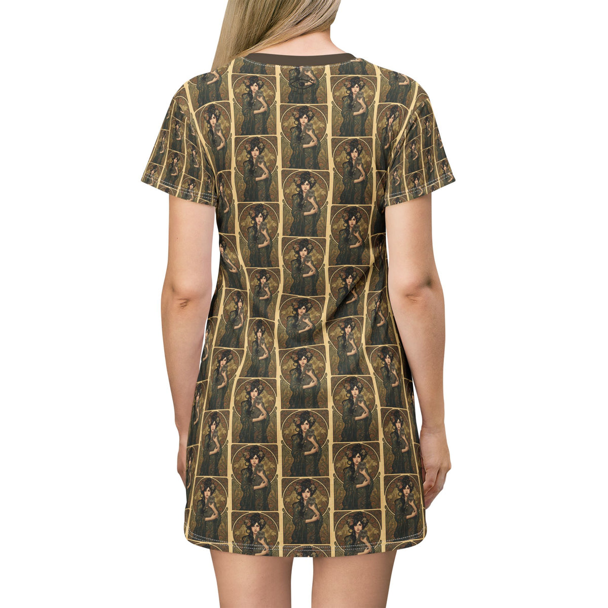 Grey Cat T-Shirt Dress (AOP)