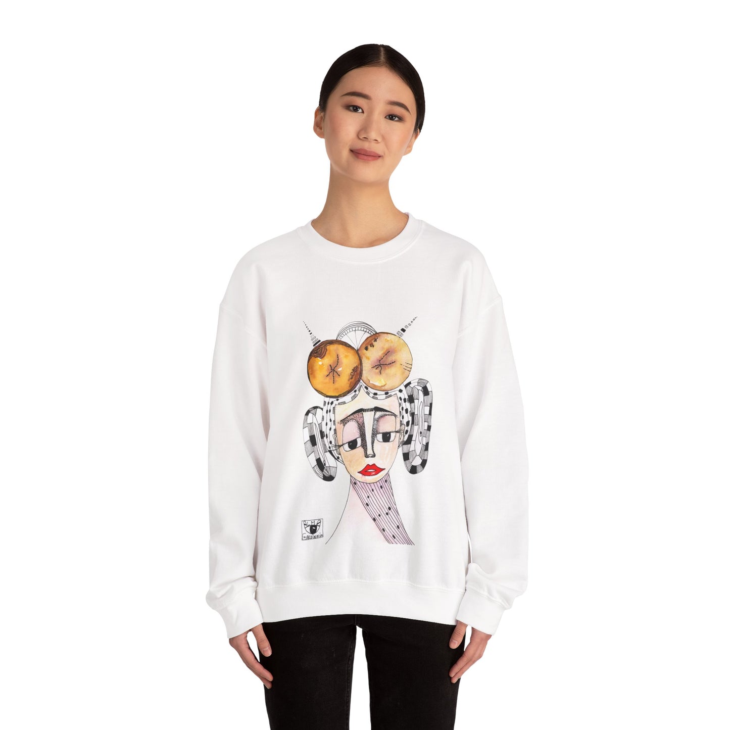 Spacial Frida Kahlo Unisex Crewneck Sweatshirt with Unique Design
