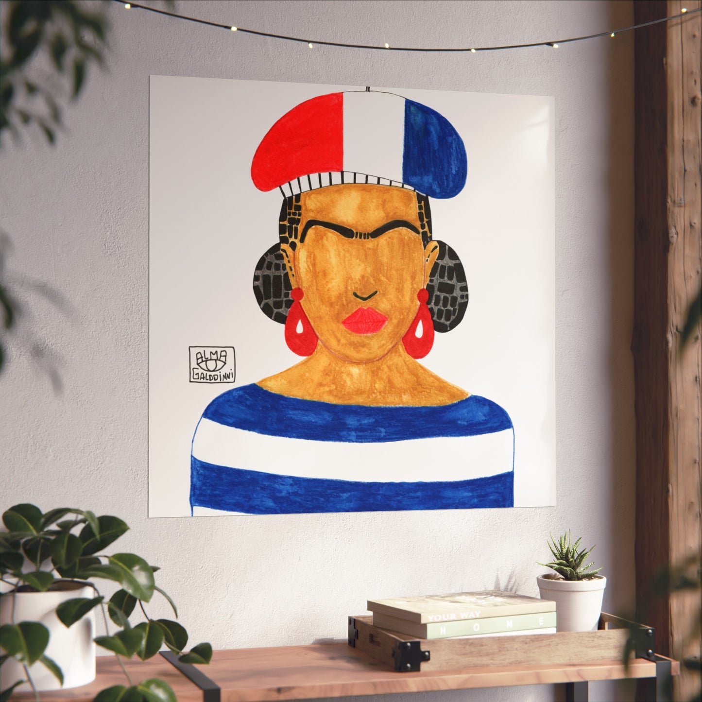 Frida Kahlo around The world Wall Art Poster - French Inspired Decor