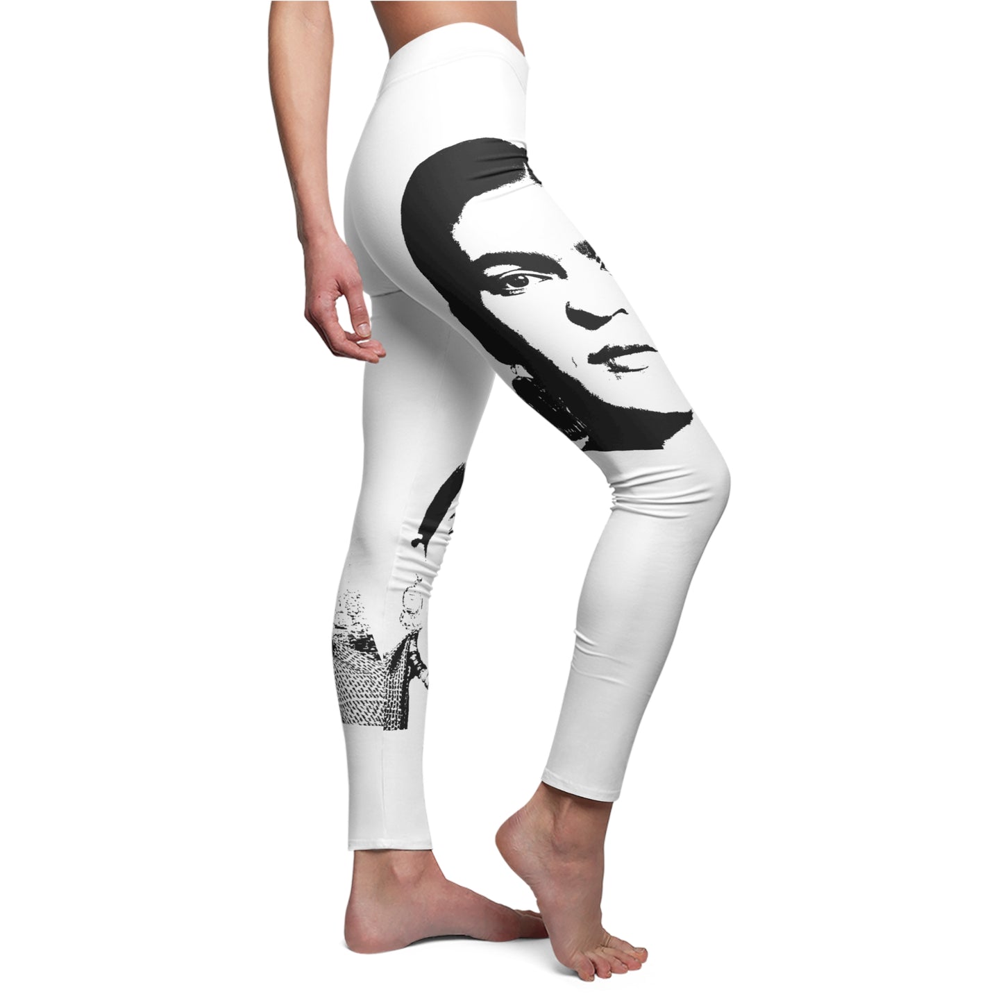 Frida Kahlo-Inspired Women's Casual Leggings - Feature Artistic AOP Design, Perfect for Yoga, Lounge, Gifts, Art Lovers, Statement Wear