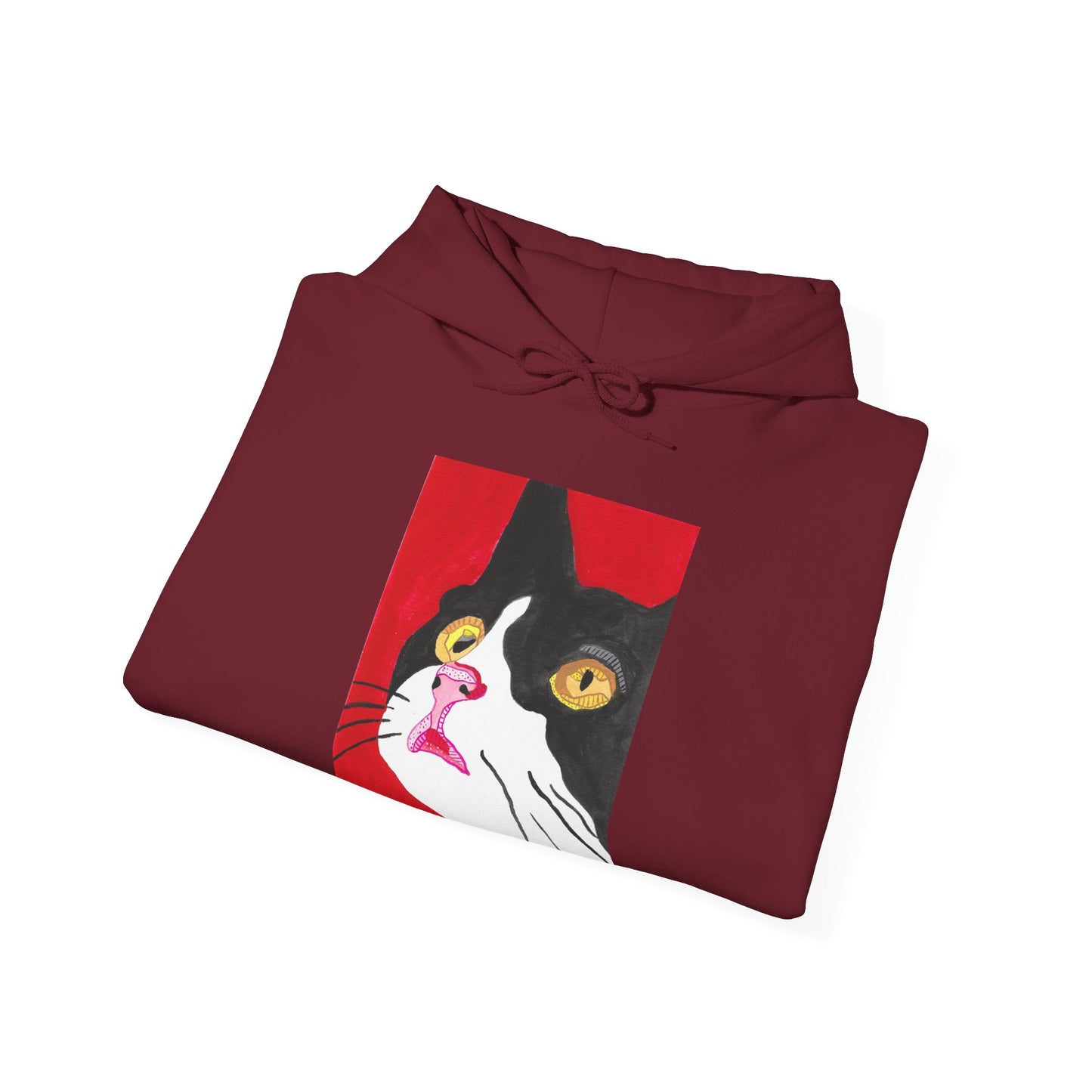 Cat Lover's Unisex Heavy Blend Hoodie - Artistic Cat Design