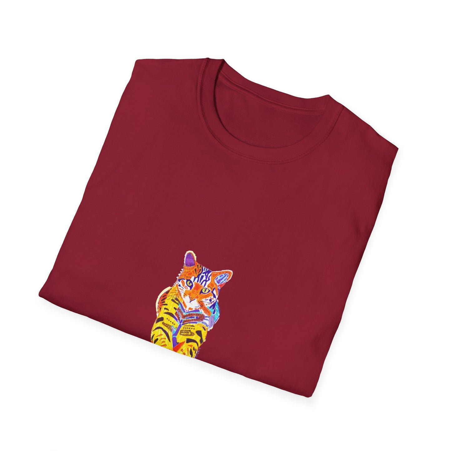 Vibrant Tiger Graphic Unisex Softstyle T-Shirt