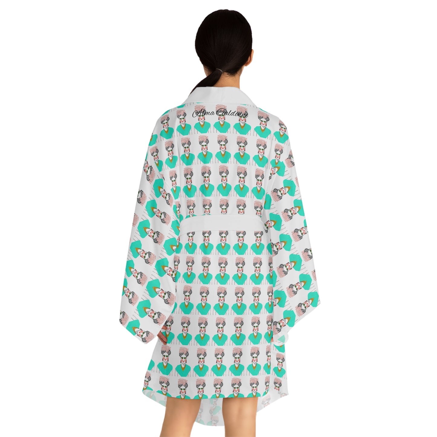Frida Kahlo Long Sleeve Kimono Robe (AOP)