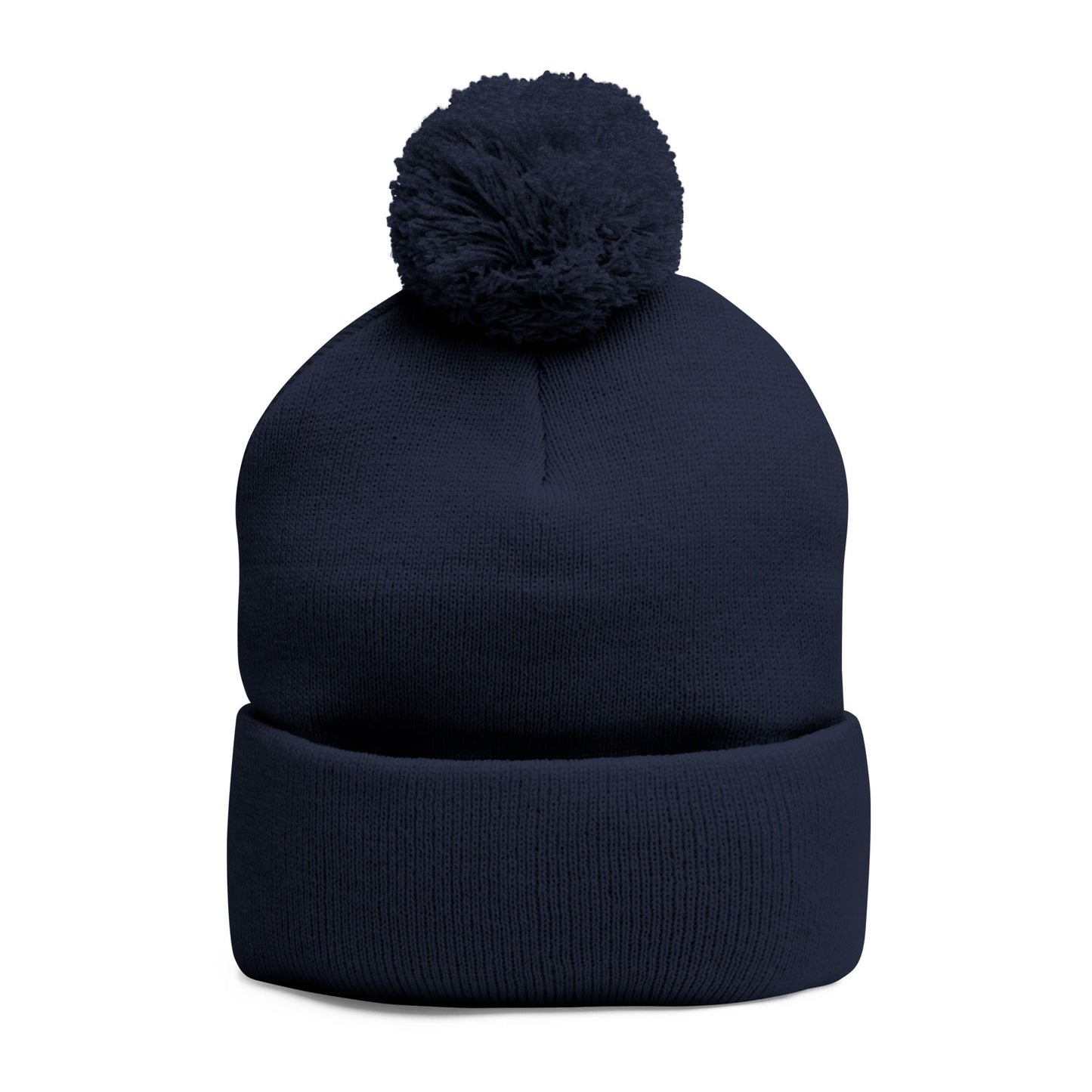Cozy Pom-Pom Knit Cap with Embroidery - Winter Beanie for All Occasions