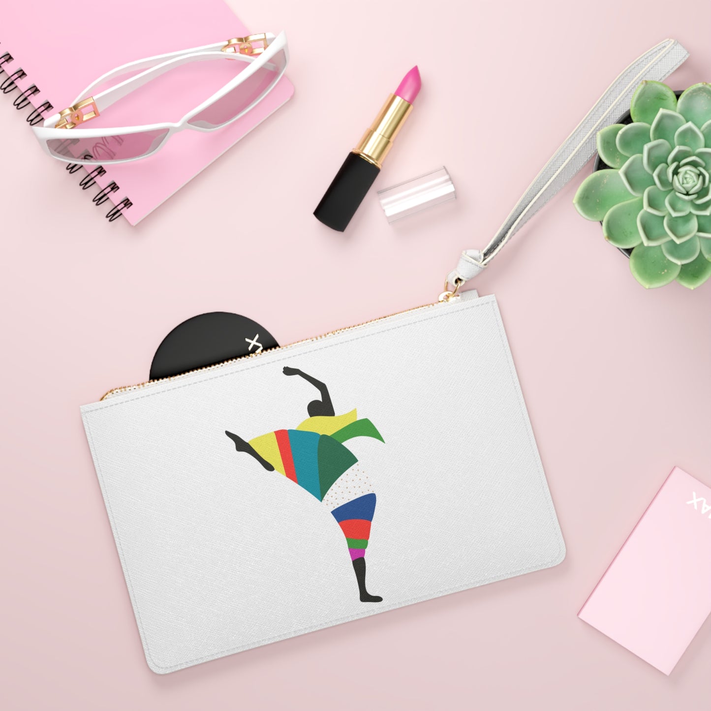 Colorful Dance Themed Clutch Bag, Vibrant Purse for Parties, Festivals, Dance Lovers, Unique Gift Idea for Birthdays