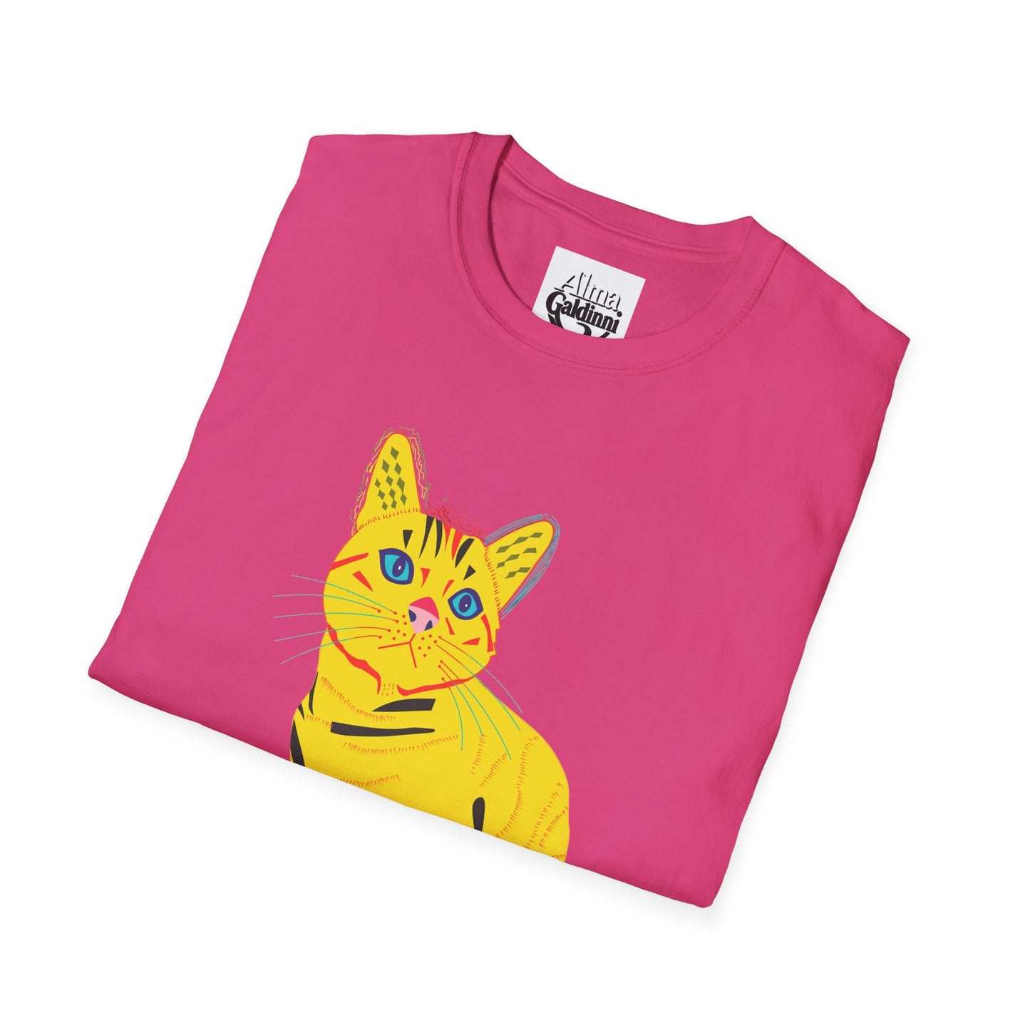 Yellow Cat Unisex Softstyle T-Shirt