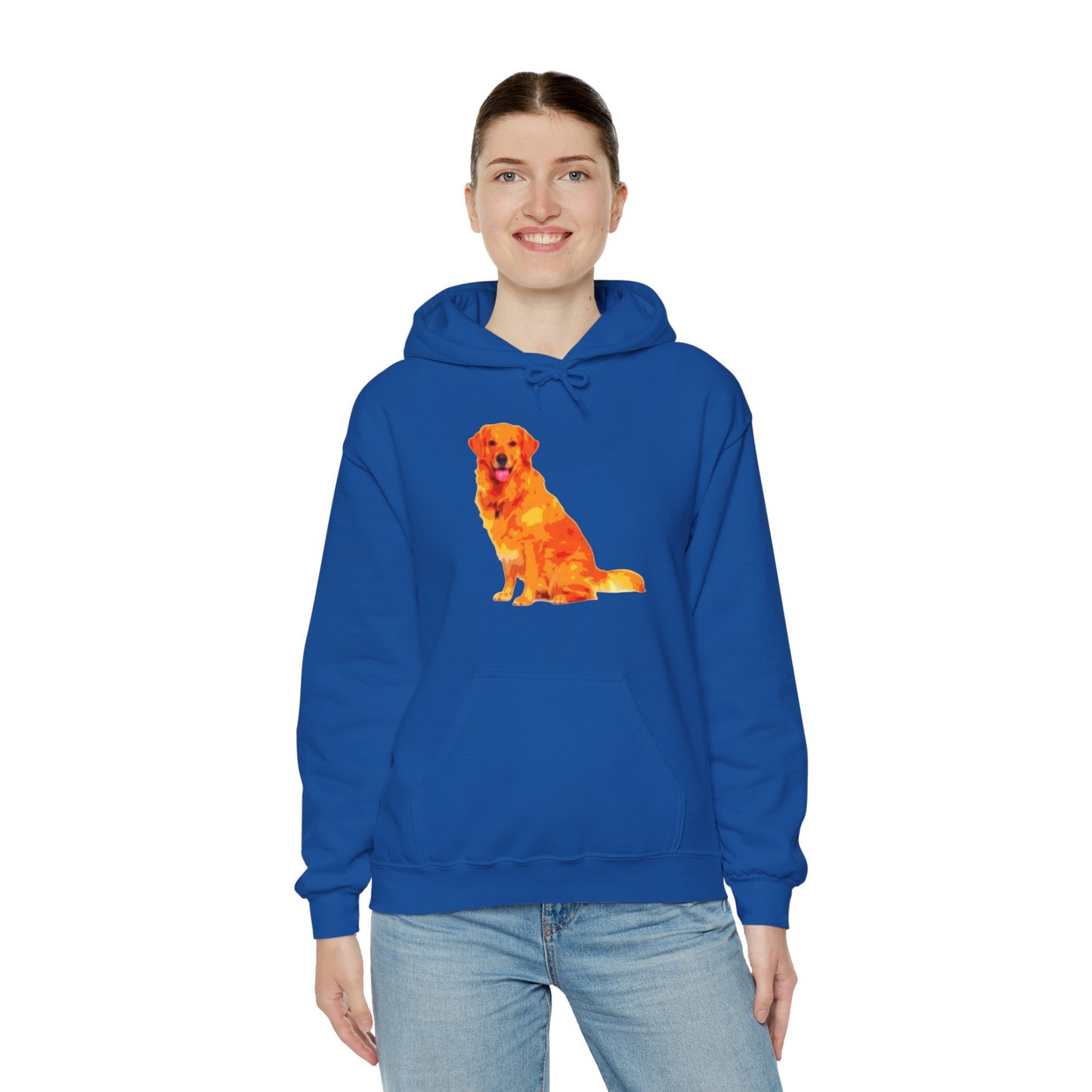 Vibrant Golden Retriever Hoodie, Pet Lover Gift, Cozy Sweatshirt, Animal Art Apparel, Dog Mom Outfit, Christmas Wear, Cute Canine Fashion