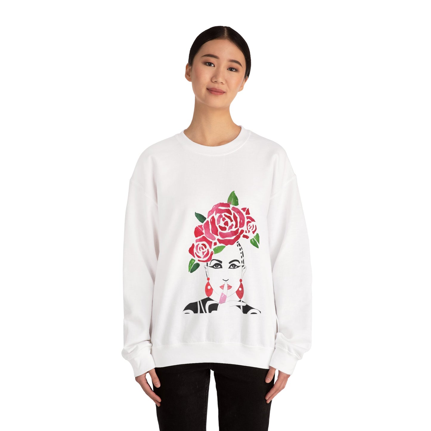 Floral Art Unisex Sweatshirt - Stylish Crewneck for Trendy Comfort