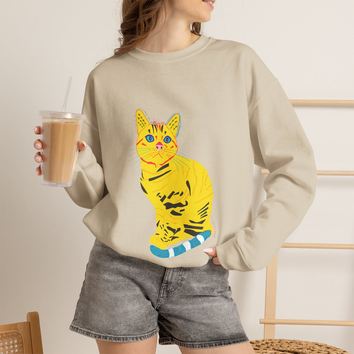 Yellow Cat Unisex Heavy Blend™ Crewneck Sweatshirt