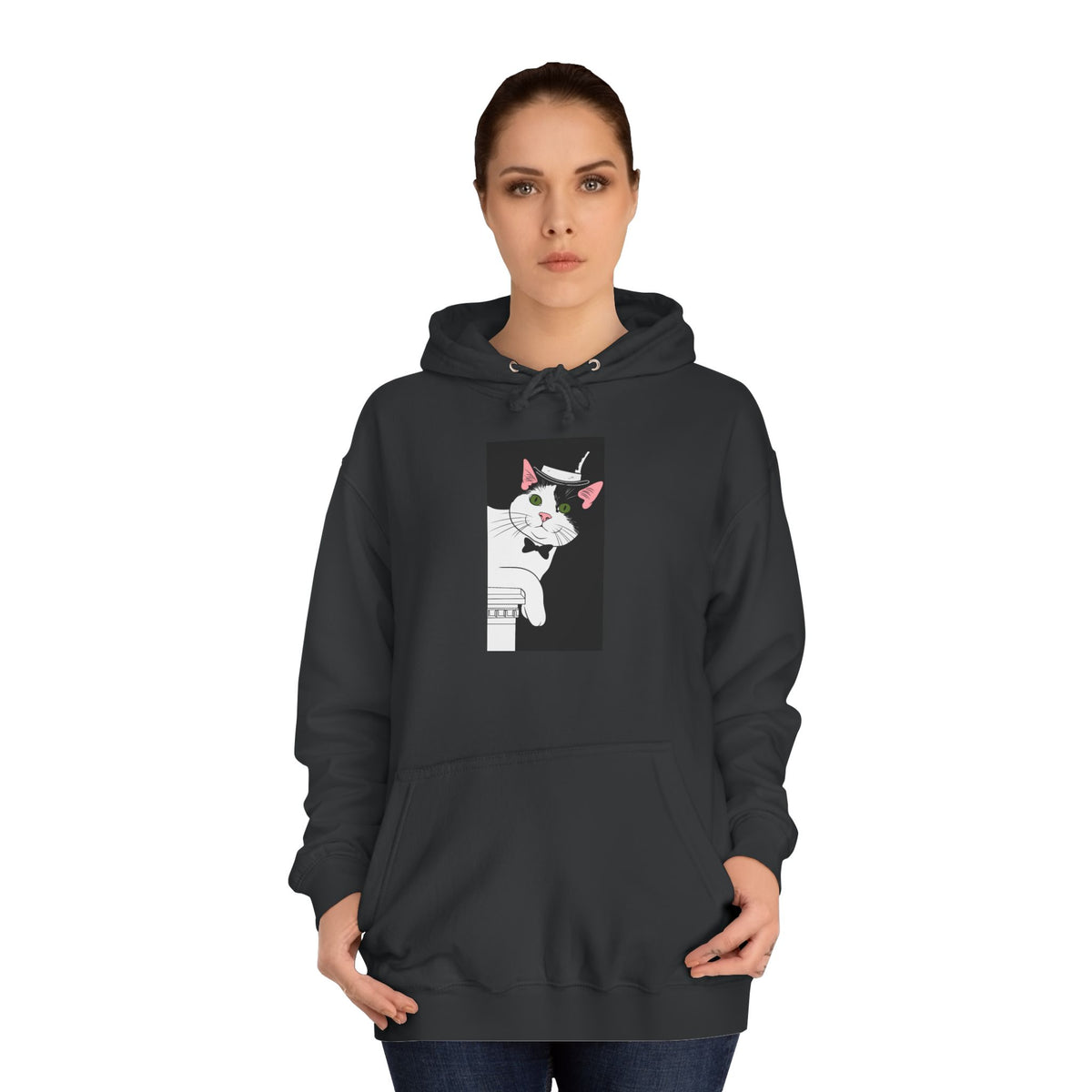 Mister Cat Unisex College Hoodie