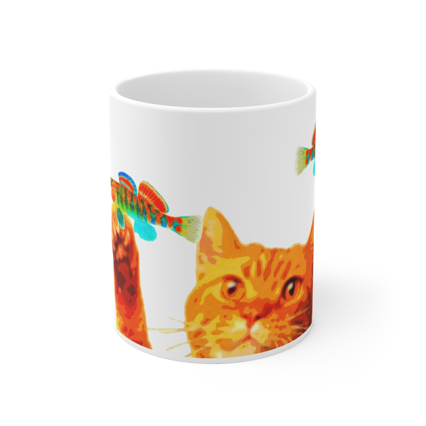 Funny Cat Ceramic Coffee Cups, 11oz, 15oz