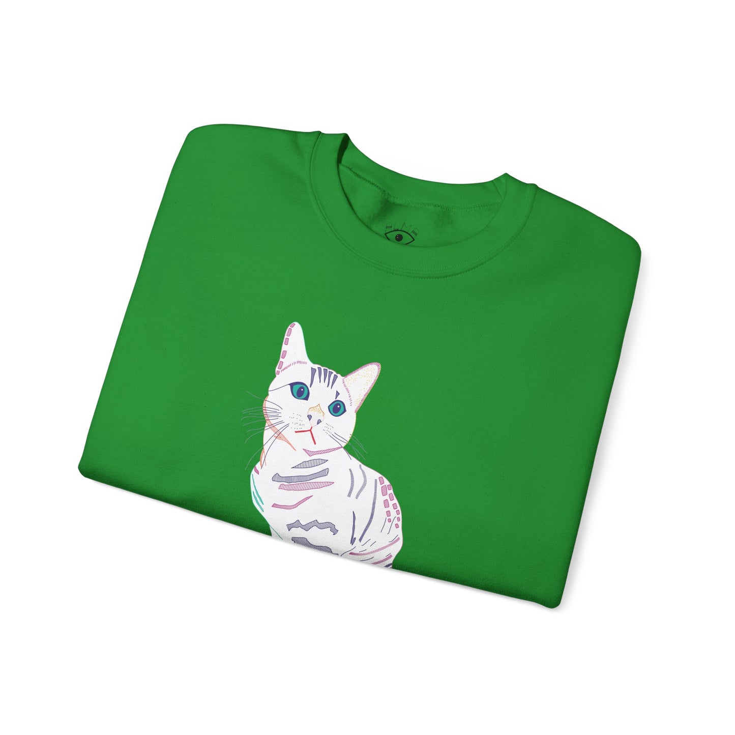 White Cat Unisex Heavy Blend™ Crewneck Sweatshirt