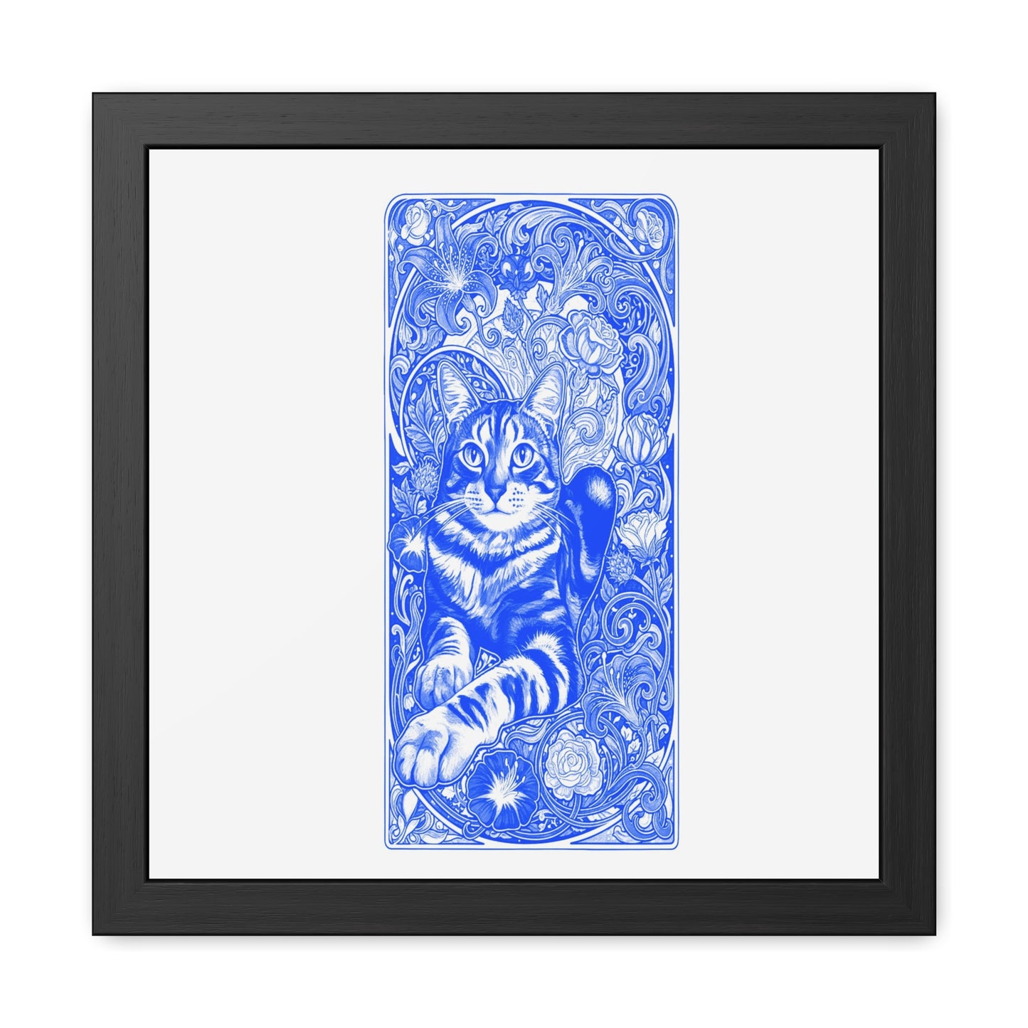 Art Nouveaux Cat Framed Posters