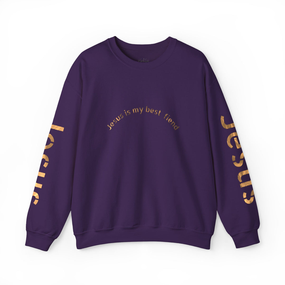 Jesus Gold Script Crewneck Sweatshirt