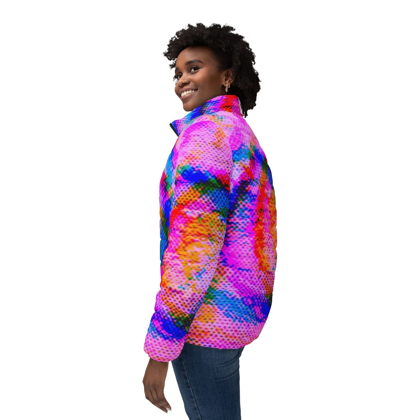 Cybernetic Butterfly Women’s Puffer Jacket (AOP)