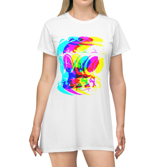 Neon designT-Shirt Dress (AOP)