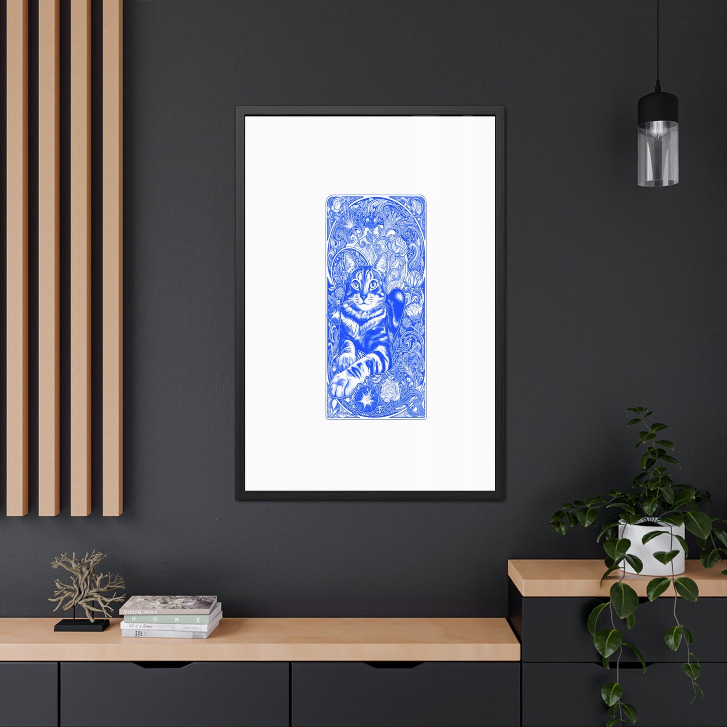Art Nouveaux Cat Framed Posters