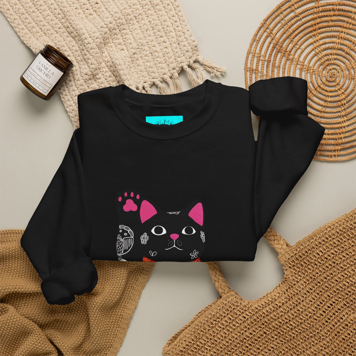 Good luck cat Unisex Heavy Blend™ Crewneck Sweatshirt