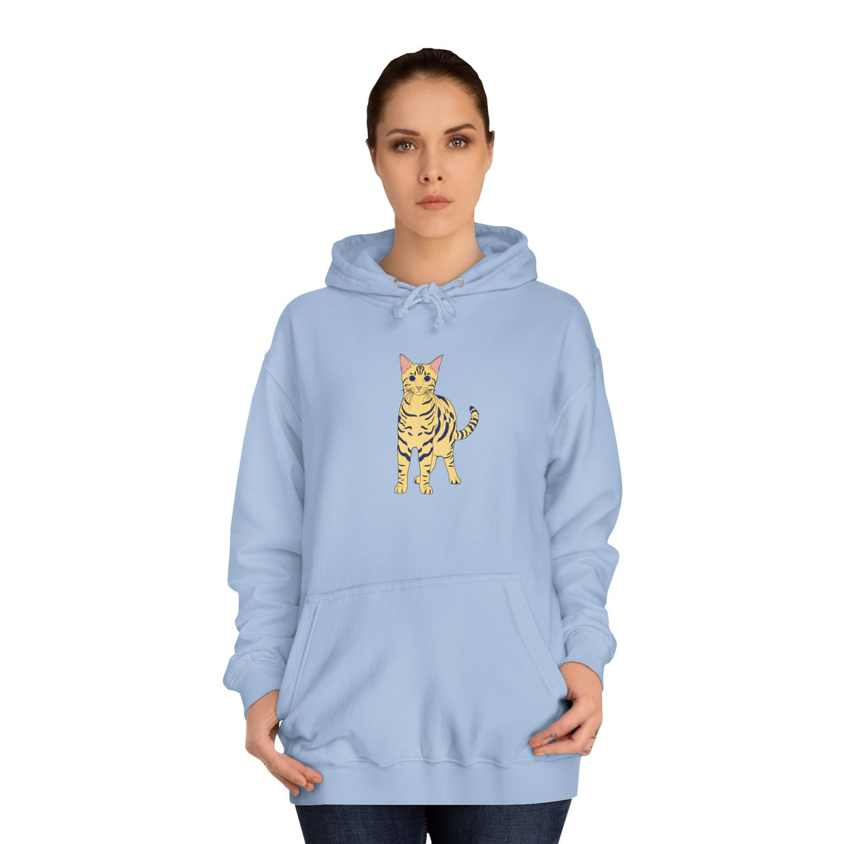 Benjamin The Cat Unisex College Hoodie