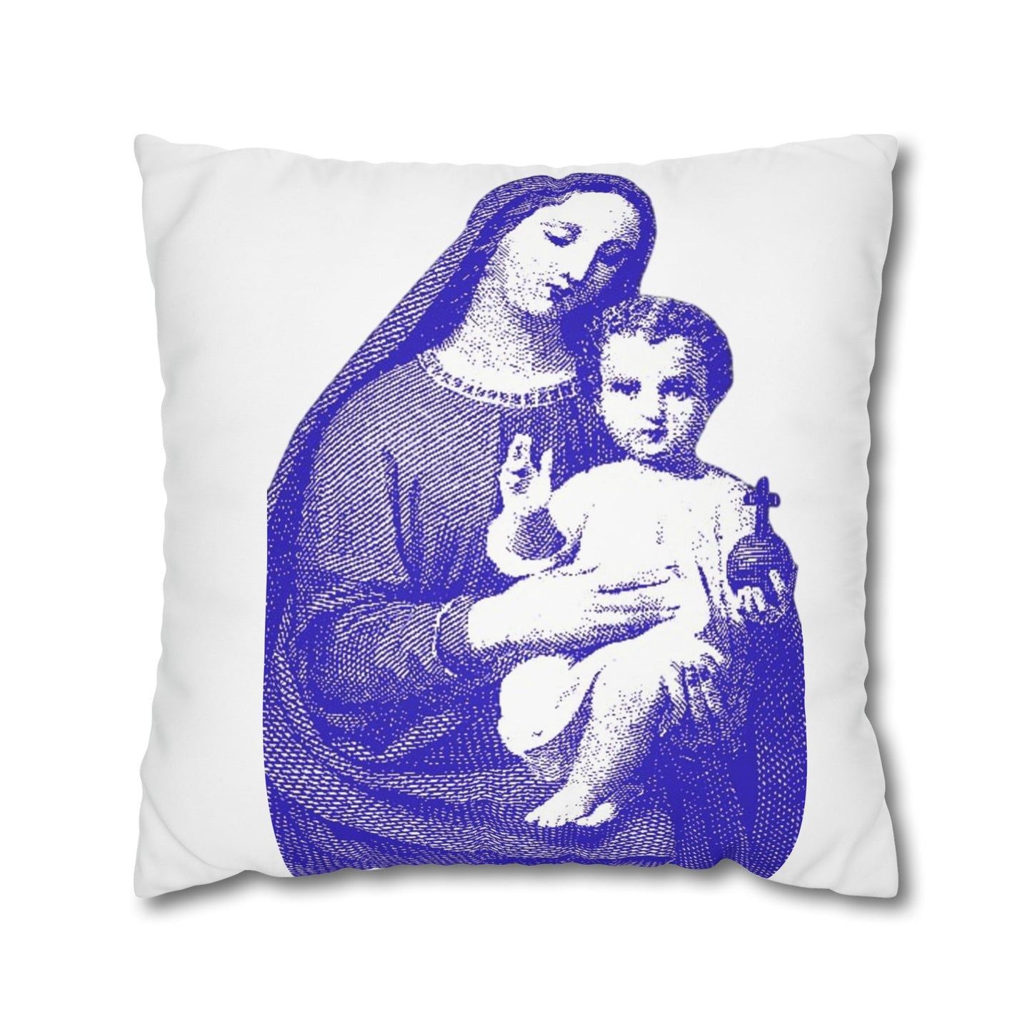 Saint Mary Square Poly Canvas Pillowcase