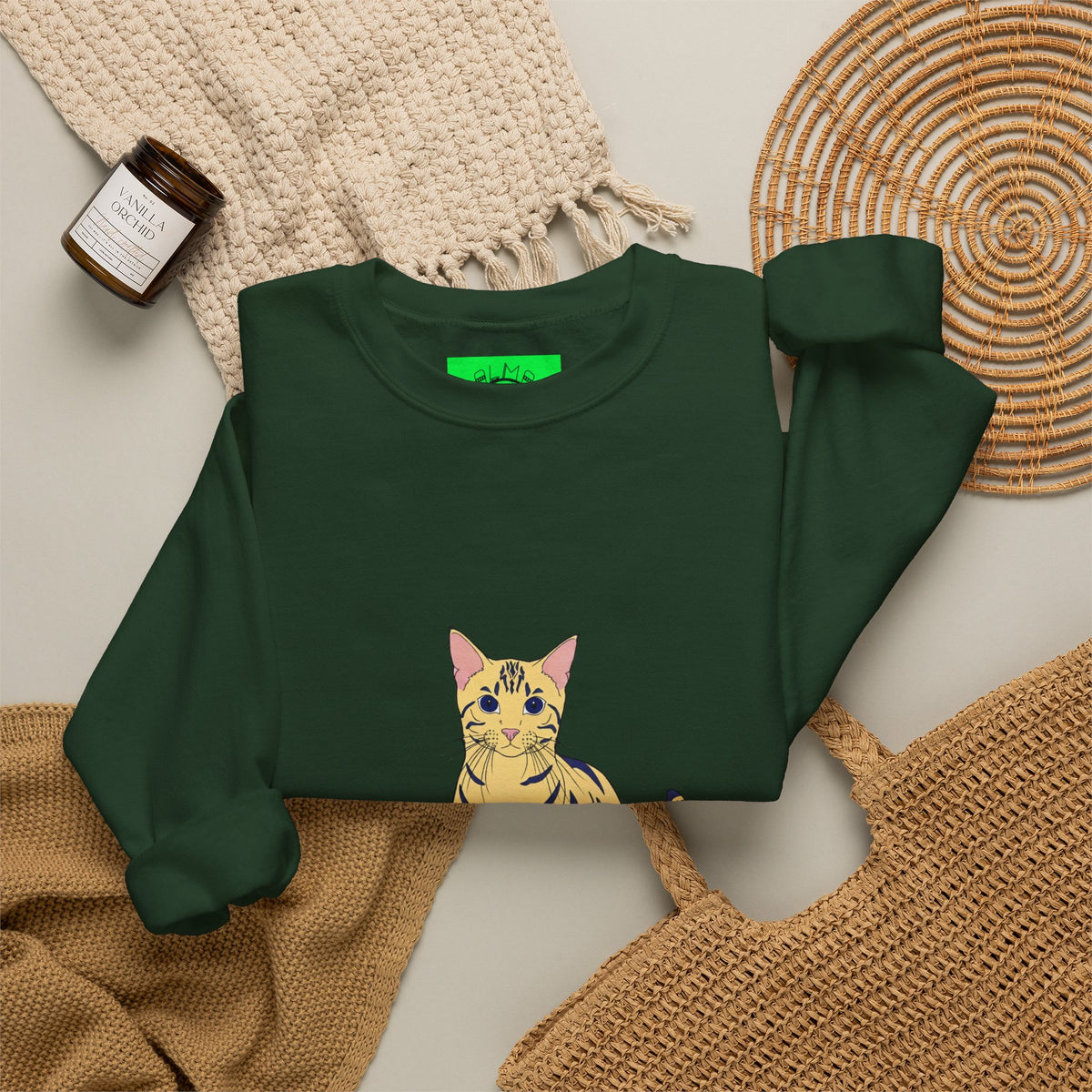 Bengal Cat cartoon Unisex Heavy Blend™ Crewneck Sweatshirt
