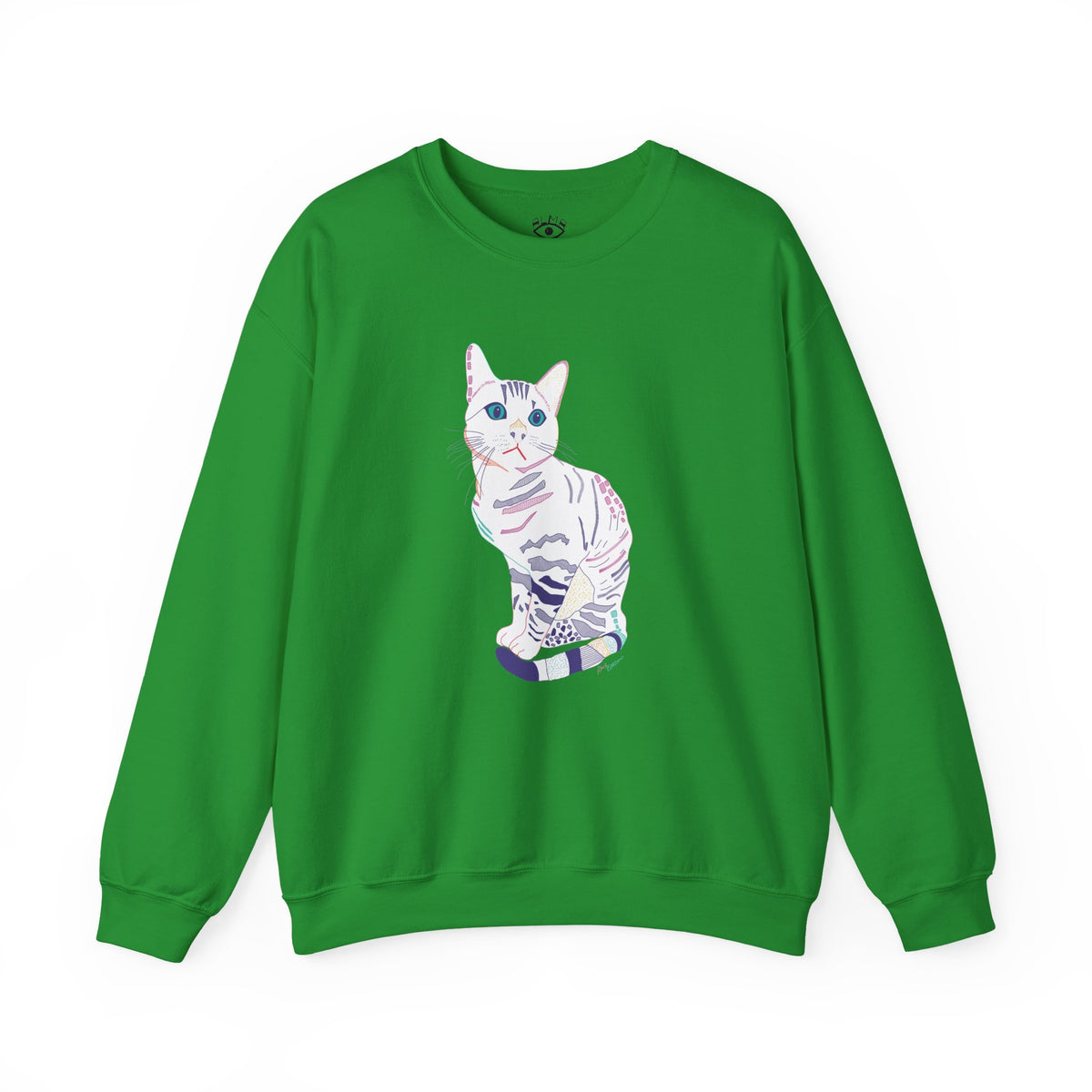 White Cat Unisex Heavy Blend™ Crewneck Sweatshirt