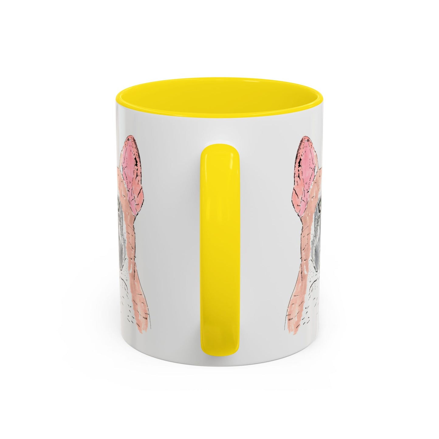 French Bulldog Accent Coffee Mug — Artistic Watercolor Dog Portrait (11/15oz)