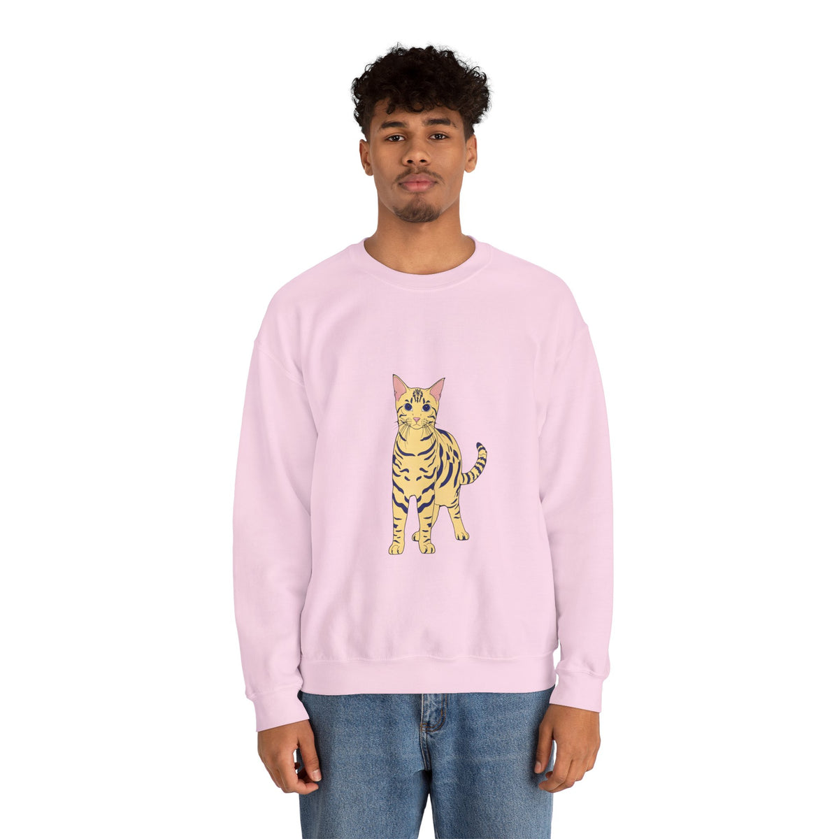 Bengal Cat cartoon Unisex Heavy Blend™ Crewneck Sweatshirt