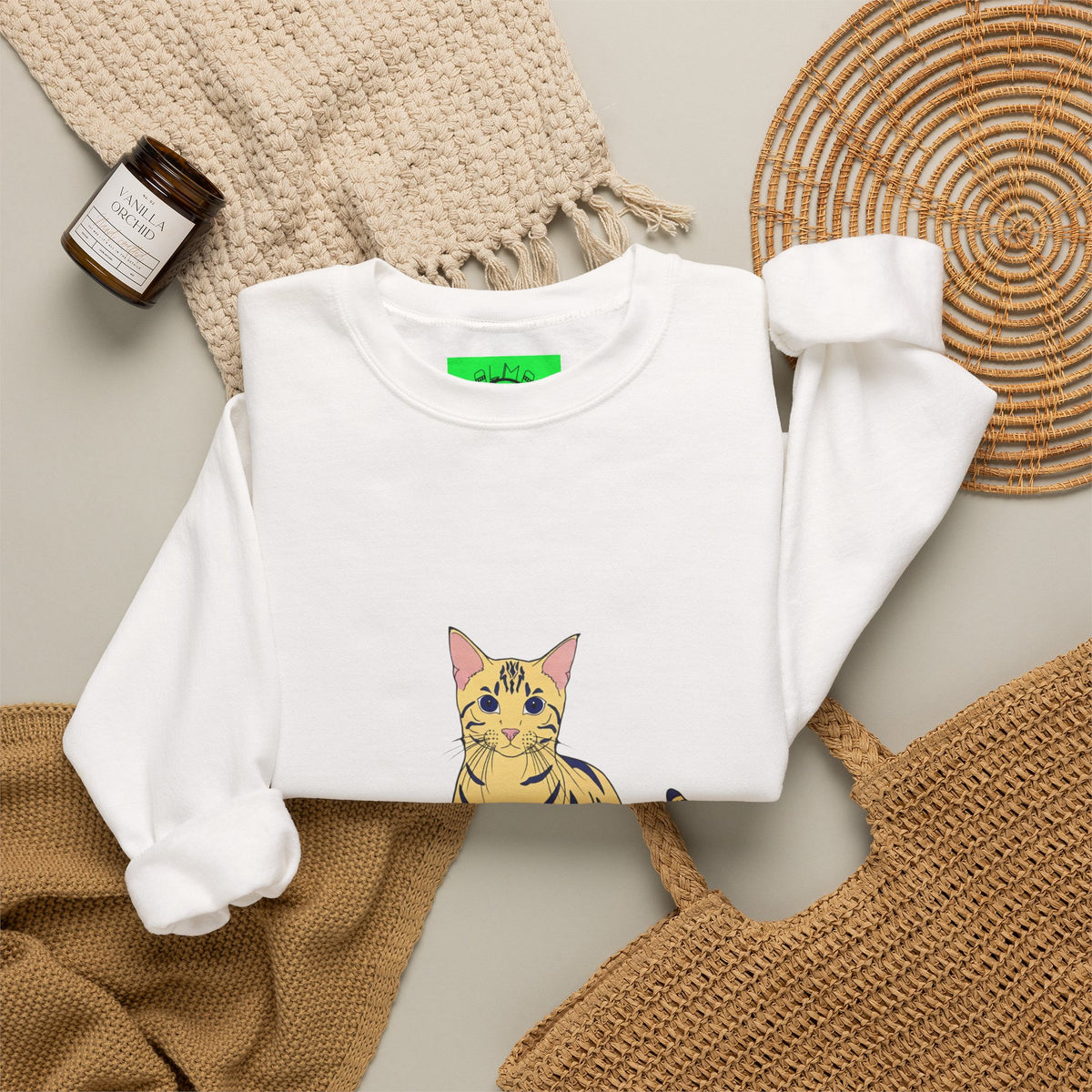 Bengal Cat cartoon Unisex Heavy Blend™ Crewneck Sweatshirt