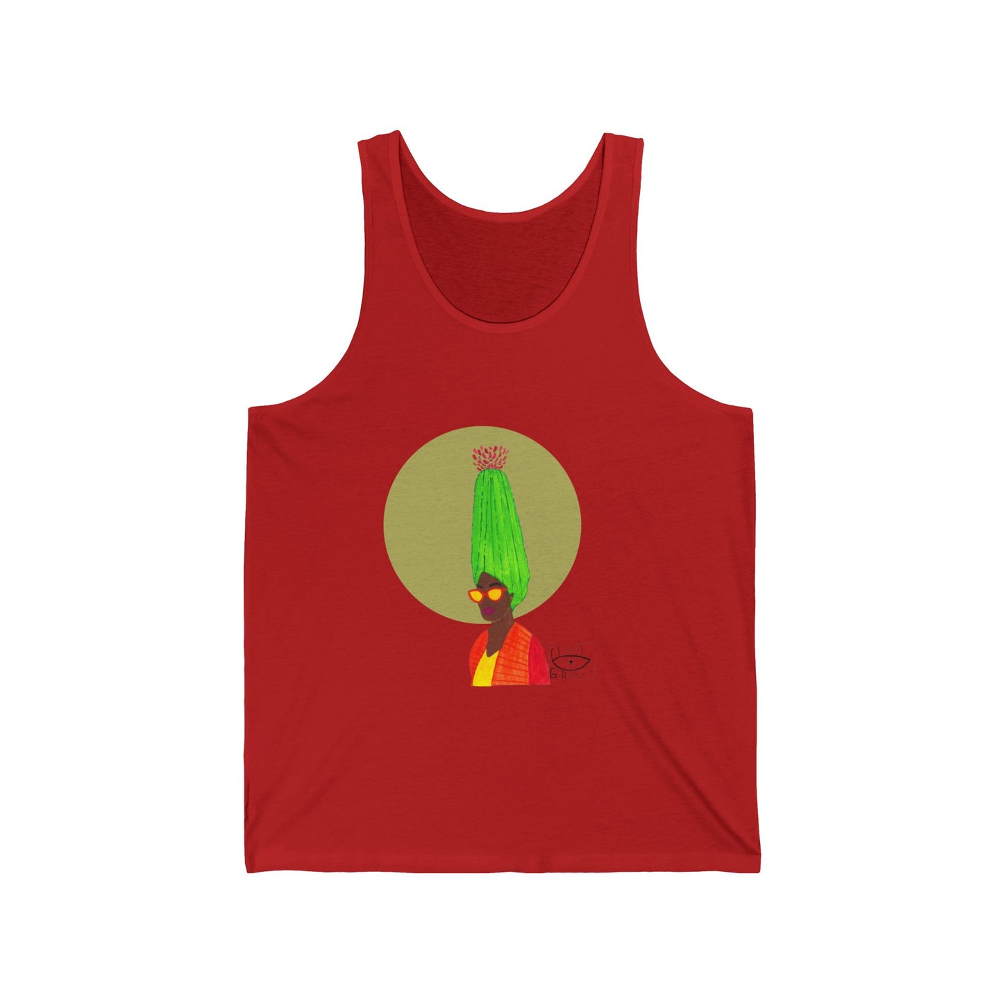 Vibrant Graphic Unisex Jersey Tank Top | Unique Art Design | Casual Summer Wear, Street Style, Festival Outfit, Gift Idea