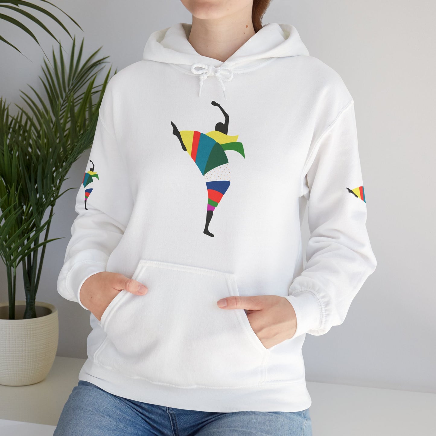 Dance is Organism Unisex Hooded Sweatshirt - Colorful Artistic Dance Design