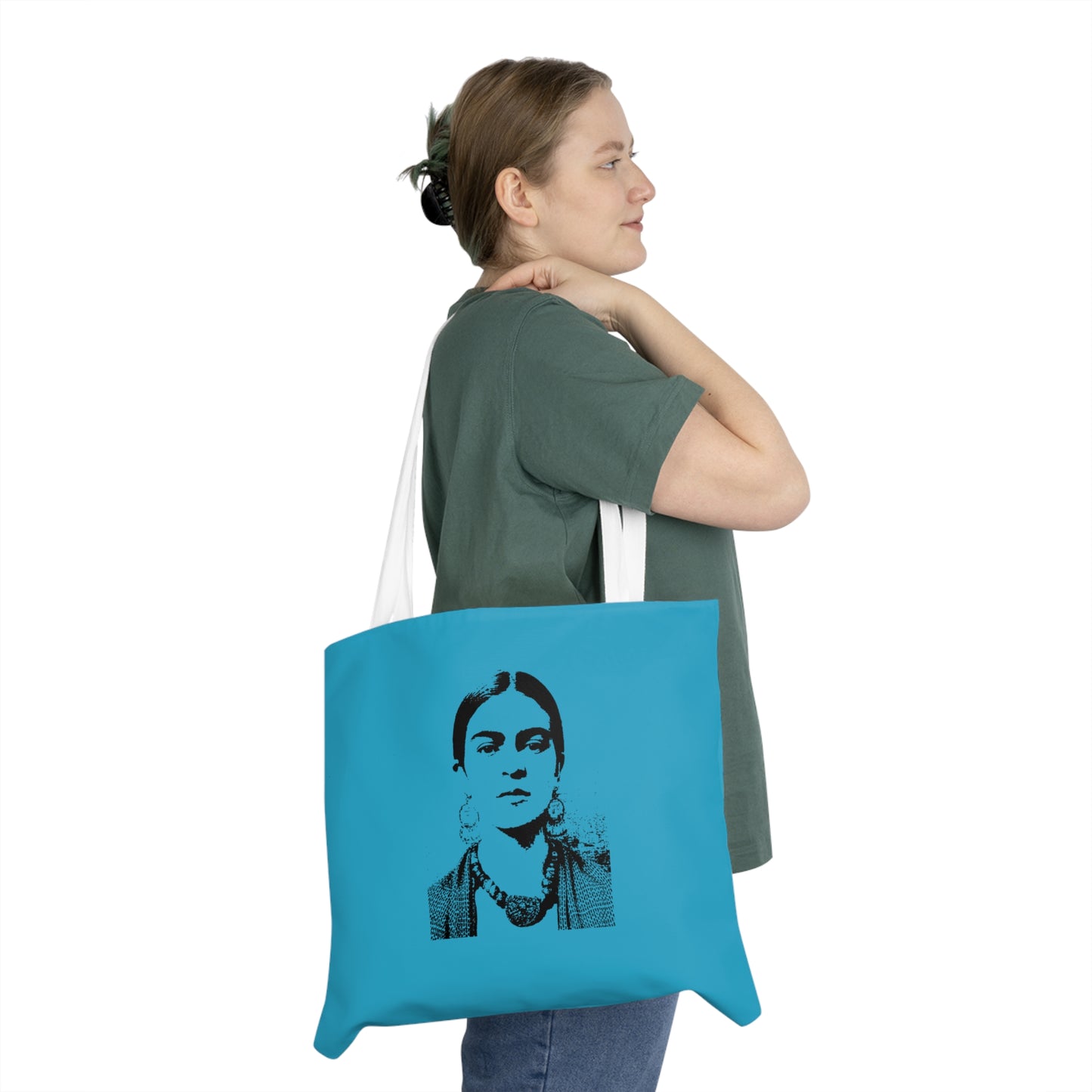 Frida Kahlo Shoulder Tote Bag - Unique Art Bag, Eco-Friendly Shopping Tote, Stylish Gift for Art Lovers, Daily Essentials, Bohemian Style