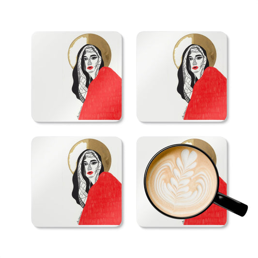 Maria Magdalena Corkwood Coaster Set