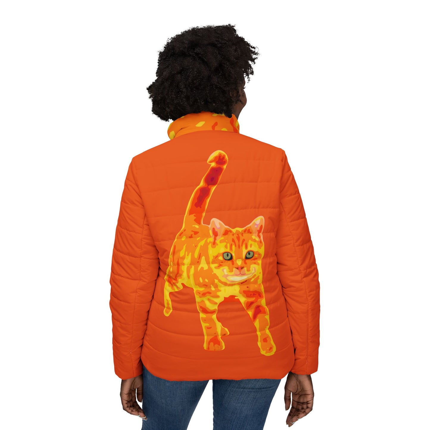 Ginger cat Women’s Puffer Jacket (AOP)