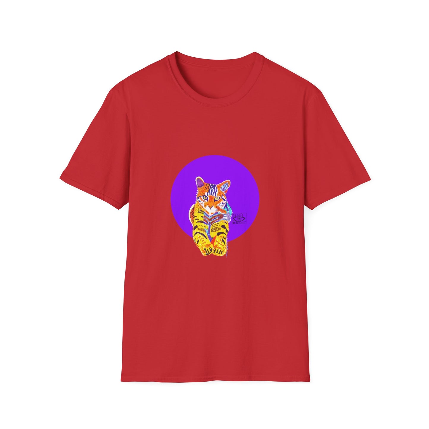 Vibrant Tiger Graphic T-Shirt, Colorful Art Tee for Animal Lovers, Unique Gift for Birthdays and Special Occasions, Unisex Softstyle Tee