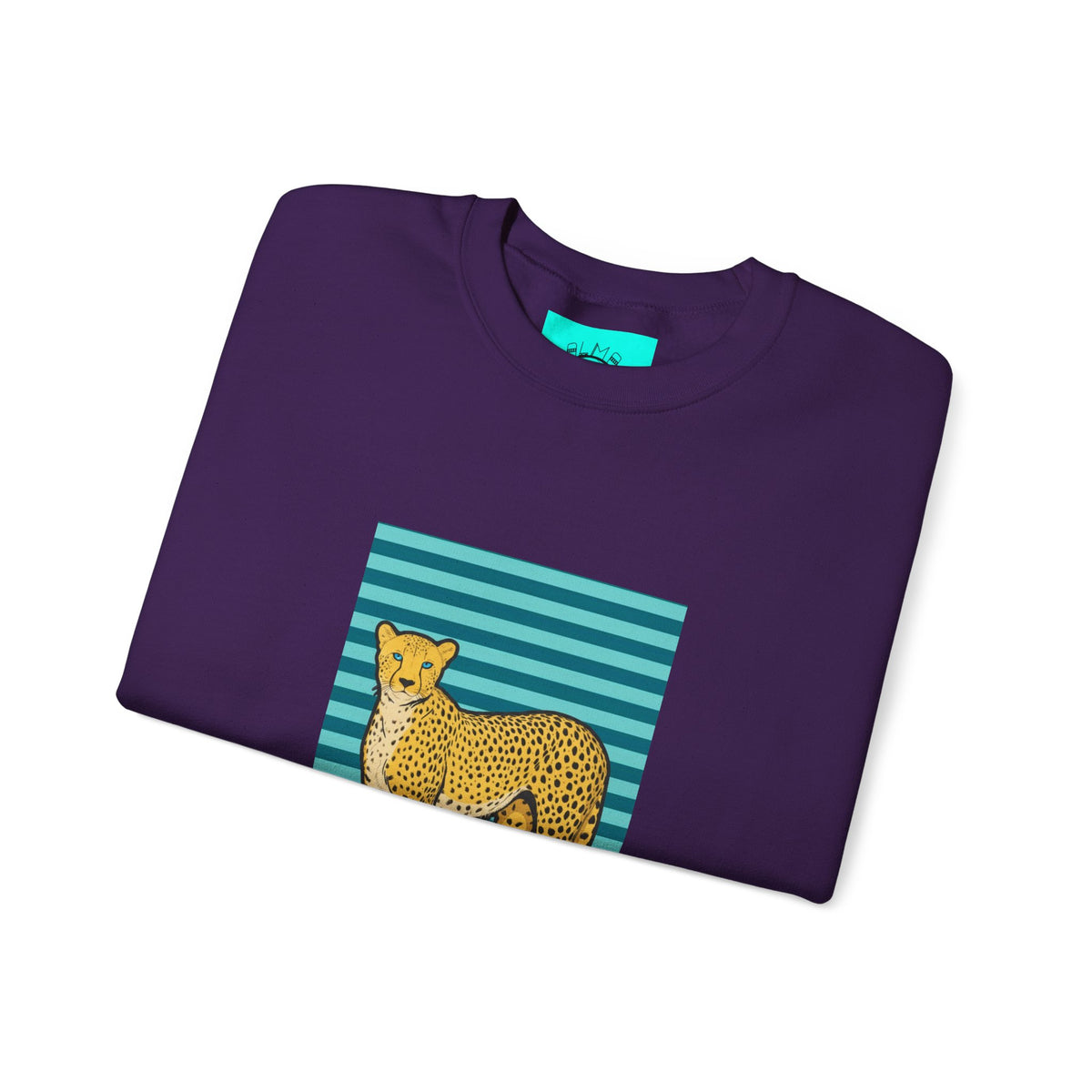 Cheetah in pink boots Unisex Heavy Blend™ Crewneck Sweatshirt