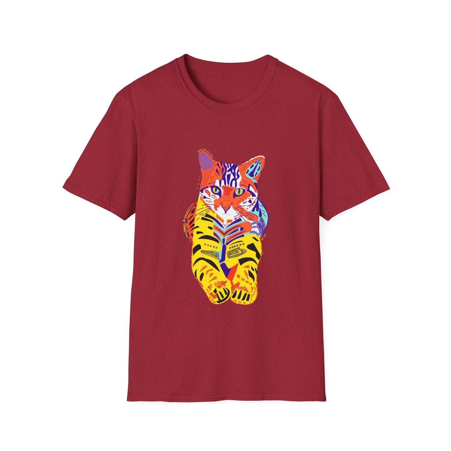 Vibrant Tiger Graphic Unisex Softstyle T-Shirt