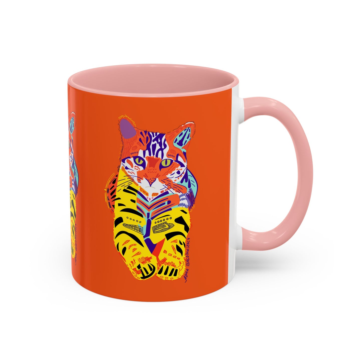 Mug - Tiger Design Accent Coffee Mug (11, 15oz)