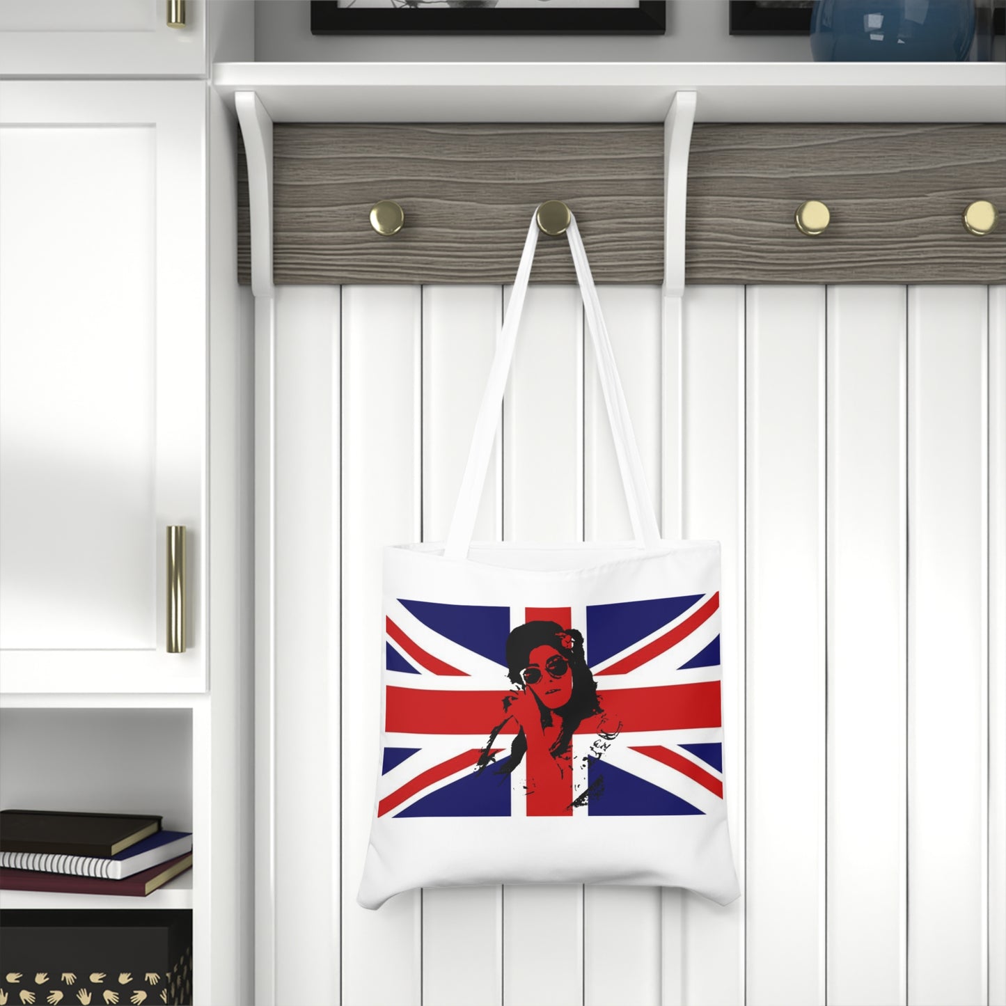 Amy winehouse UNion jack Shoulder Tote Bag (AOP)