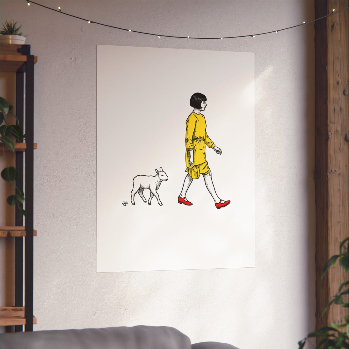 Violet and the lamb Fine Art Posters