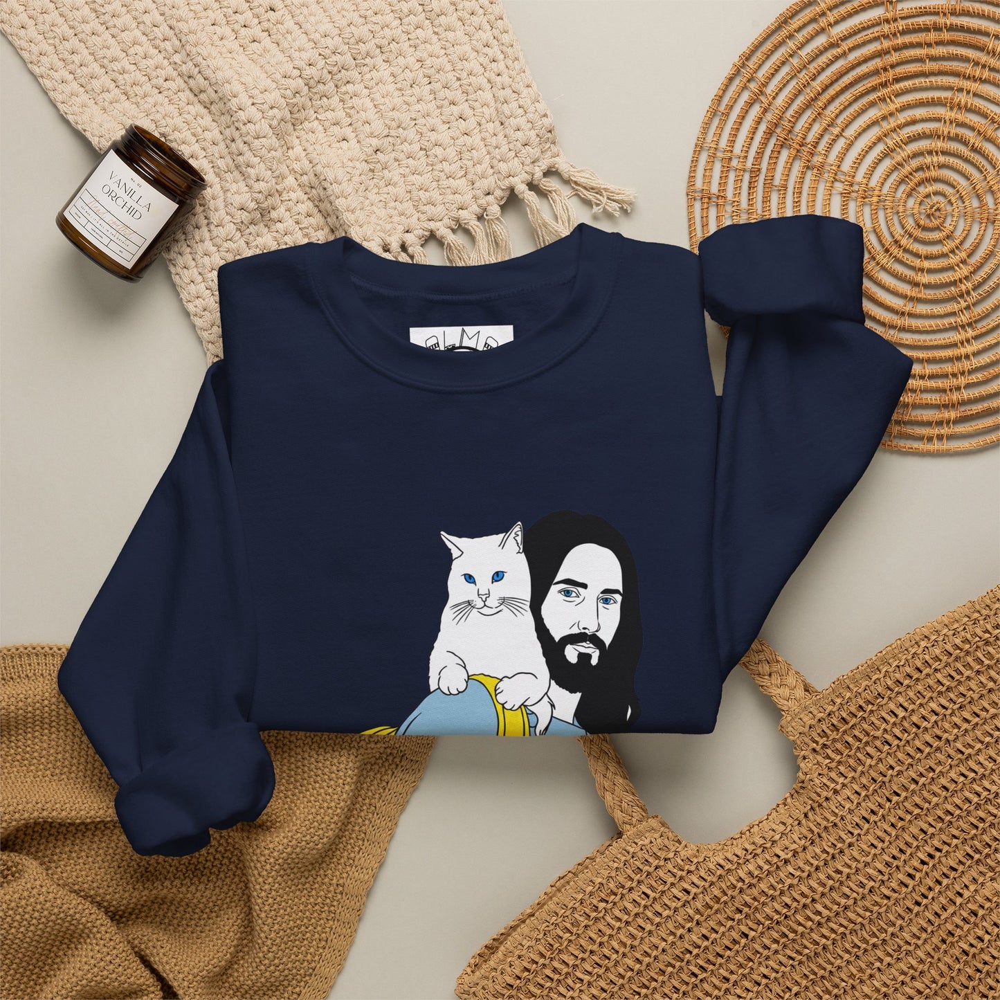 Jeus and cat Unisex Heavy Blend™ Crewneck Sweatshirt